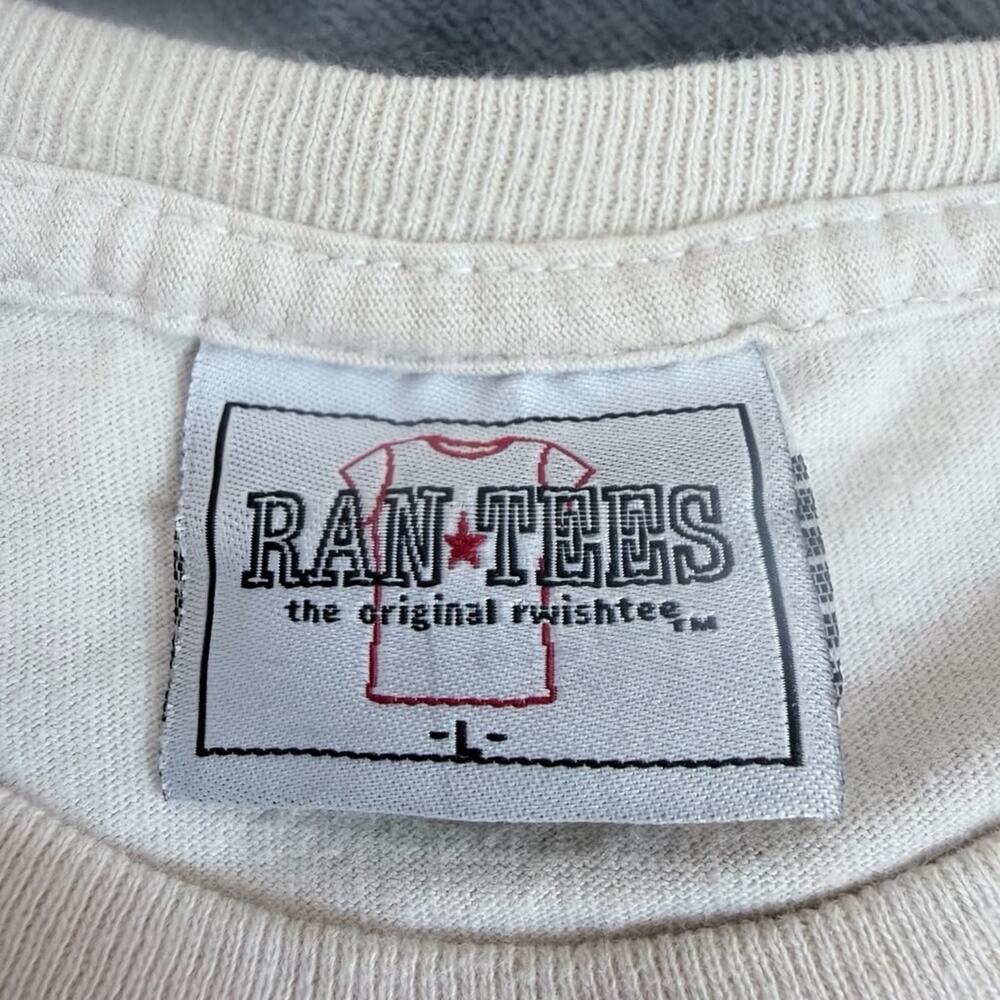 Vtg Ran Tees Women's Palm Beach FL T-Shirt Sz L Peach Made in USA Used Retro - Picture 4 of 10